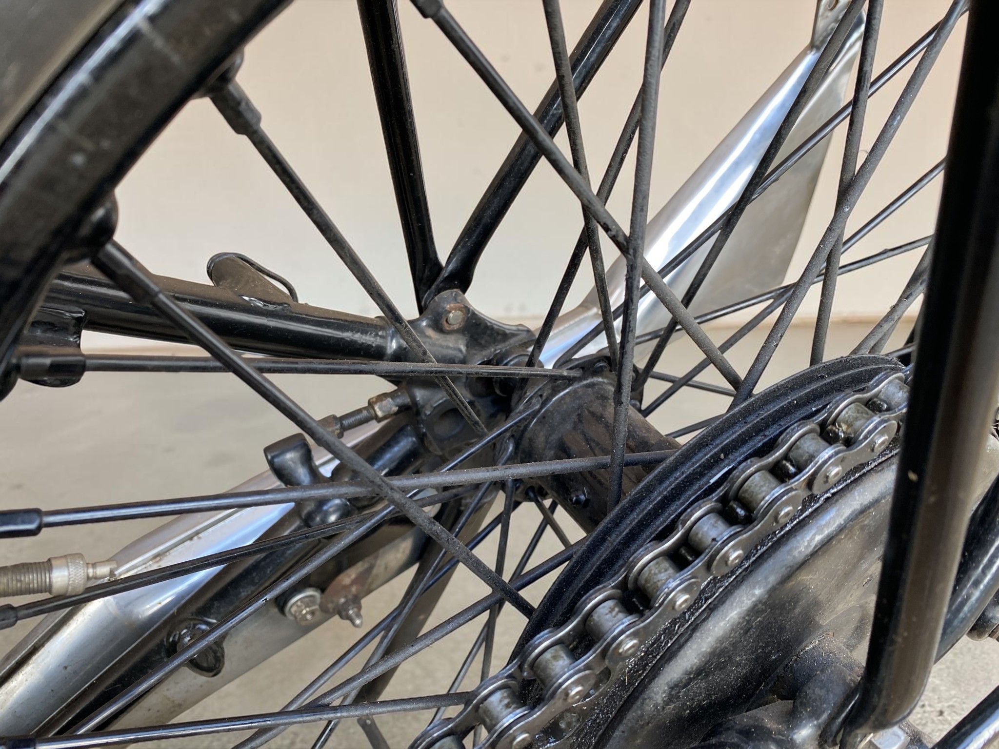 1933 Norton International Model 30 spoke detail